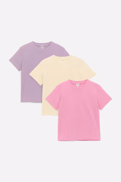 Футболки с круглым вырезом, комплект из 3 штук