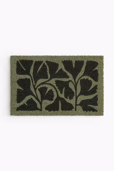 Плетеный коврик из кокосовой фибры с принтом- Заказать в России