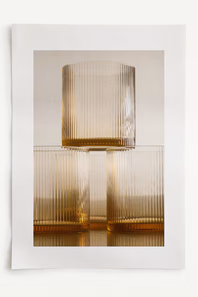 Набор из 4 стаканов с рифленым эффектом