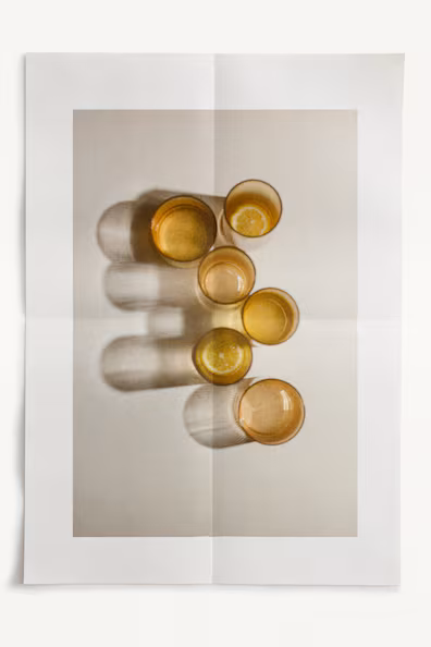 Набор из 4 высоких бокалов с полосатым эффектом