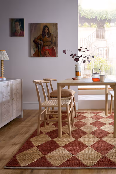 Плетеный ковер EFFIE DIAMOND CHUNKY из джута- Заказать в России