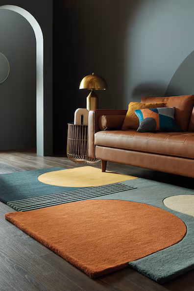 Абстрактный шерстяной ковер LOZENGE- Заказать в России