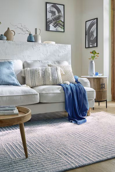 Абстрактный шерстяной вязаный ковер в клетку- Заказать в России