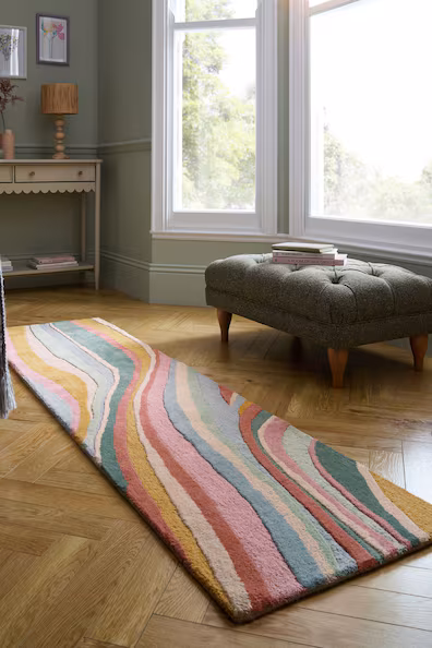 Коврик-раннер ABSTRACT FLOW WOOL- Заказать в России