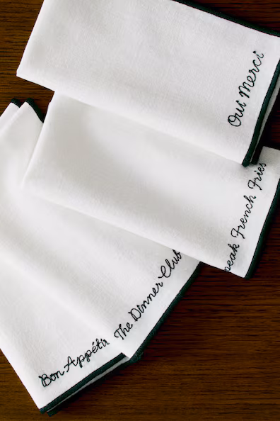 Набор из 4 вышитых салфеток- Заказать в России