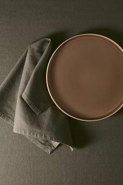 Набор из 2 плоских тарелок из гресовой керамики- Заказать в России