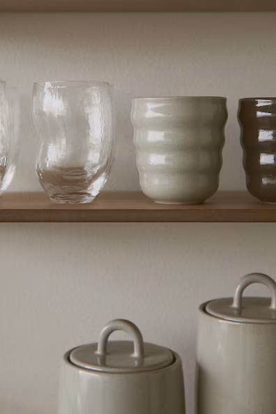 Керамическая кружка из греса с полосатым эффектом- Заказать в России