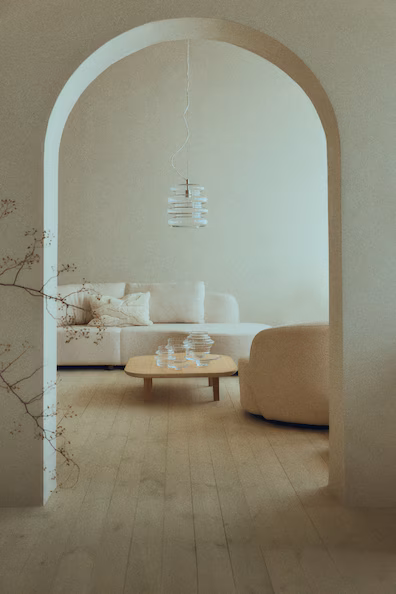 Подвесной светильник из стекла