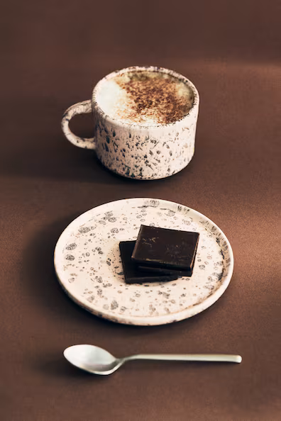 Кружка и блюдце с реактивной глазурью- Заказать в России