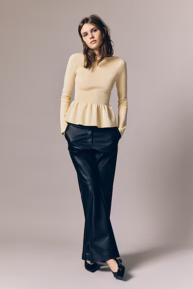 Джемпер пеплум из трикотажа- Заказать в России