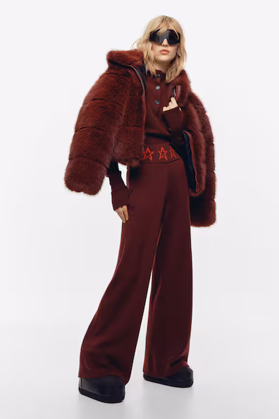 Широкие брюки из мериносовой шерсти