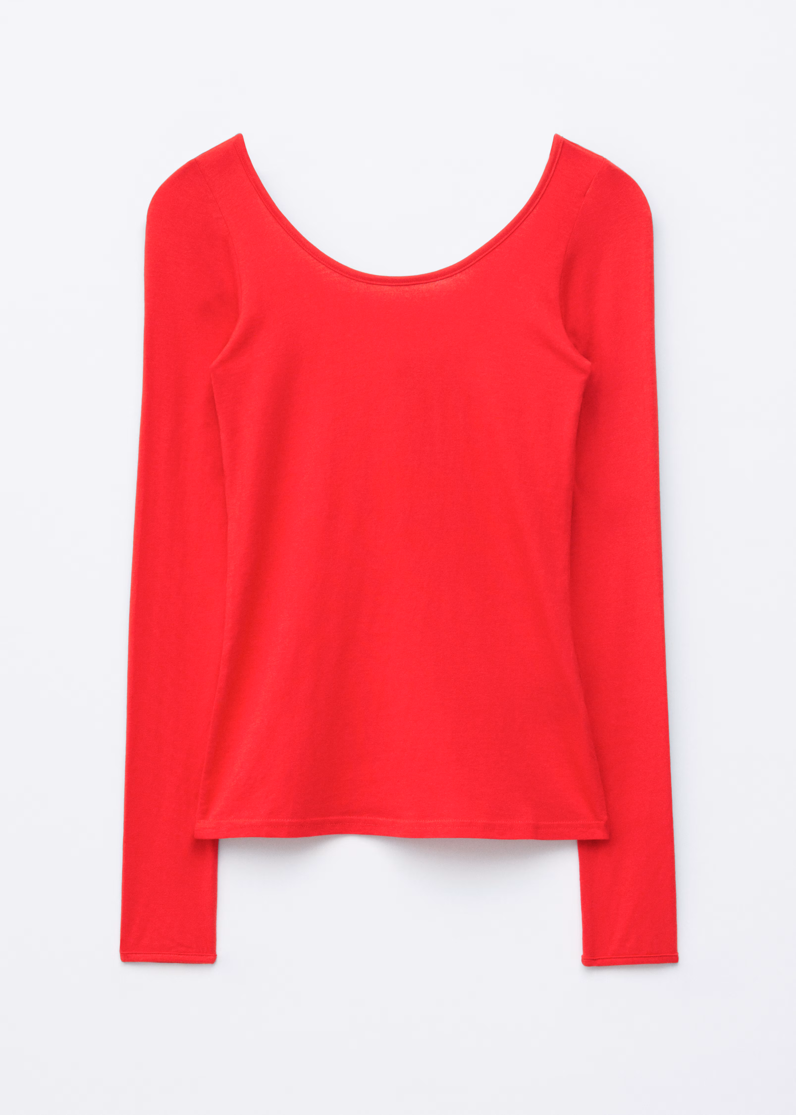 Кофта с длинным рукавом и круглым вырезом- Заказать в России