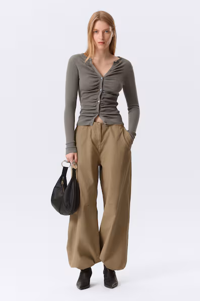 Кардиган с пуговицами и защипами- Заказать в России