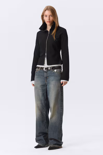 Рубашка SLIM с длинными рукавами и молнией- Заказать в России