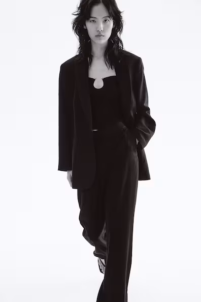 Брюки BOOTCUT из смесового льна- Заказать в России