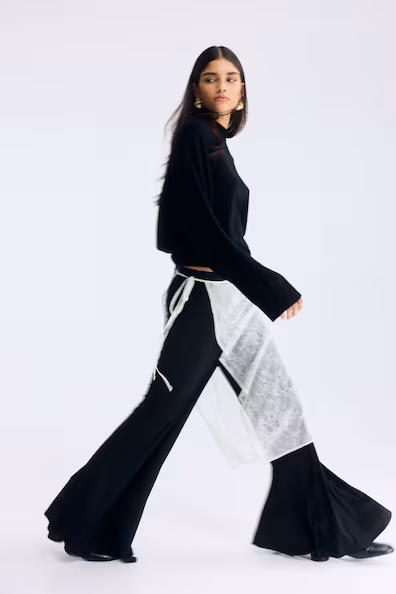 Юбка с завязкой из кружева