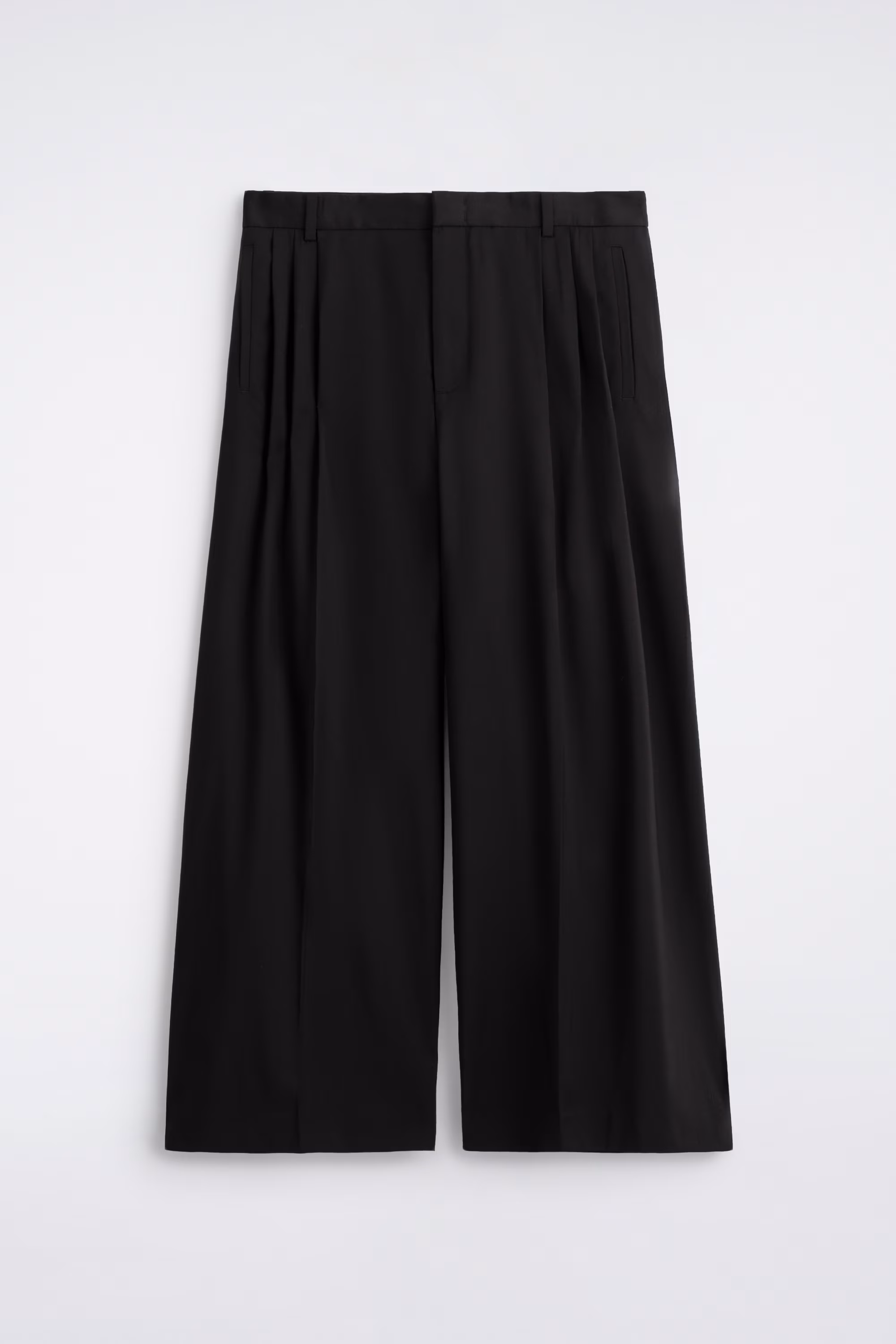 Широкие шерстяные брюки со складками- Заказать в России