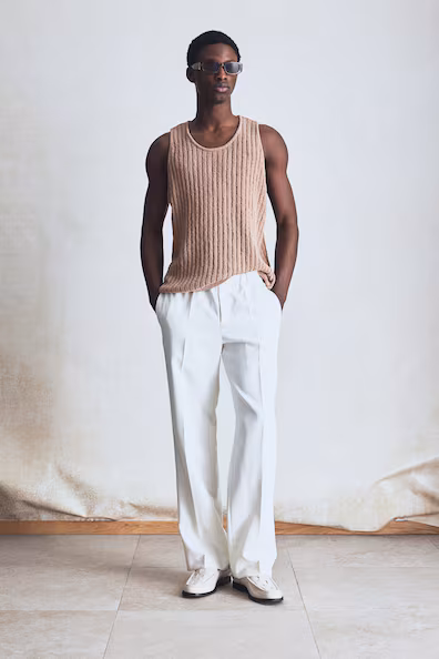 Топ без рукавов из рубчика REGULAR FIT- Заказать в России