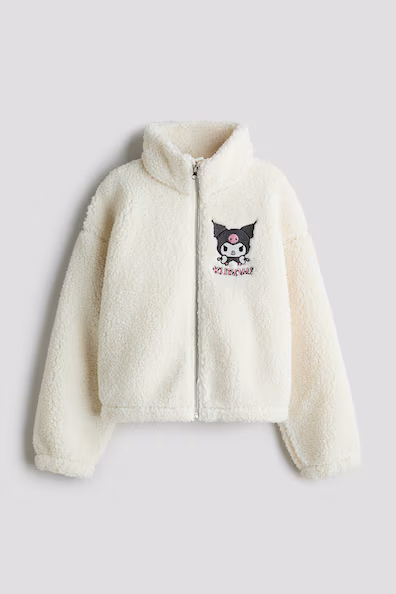 Плюшевое пальто с узором- Заказать в России