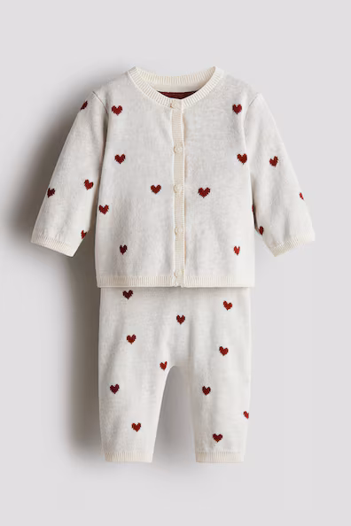 Набор из 2-х предметов из тонкой вязаной ткани