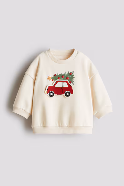 H&M Свитшот с рисунком и флисовой подкладкой