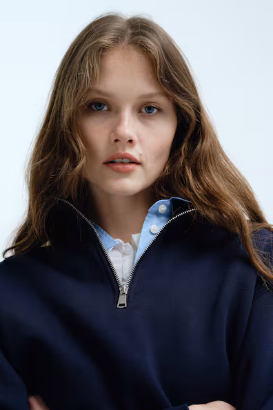 Свитшот с застежкой на молнии- Заказать в России