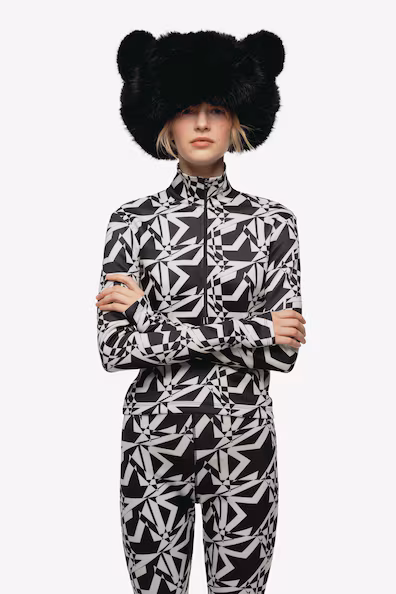 Принтованный свитер с воротником поло- Заказать в России