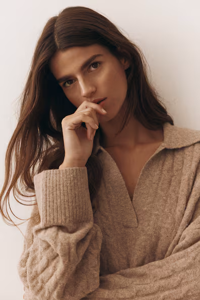 Поло из вязаного полотна в рубчик- Заказать в России