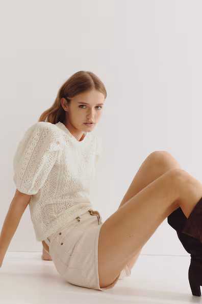 Свитер с надутыми рукавами- Заказать в России