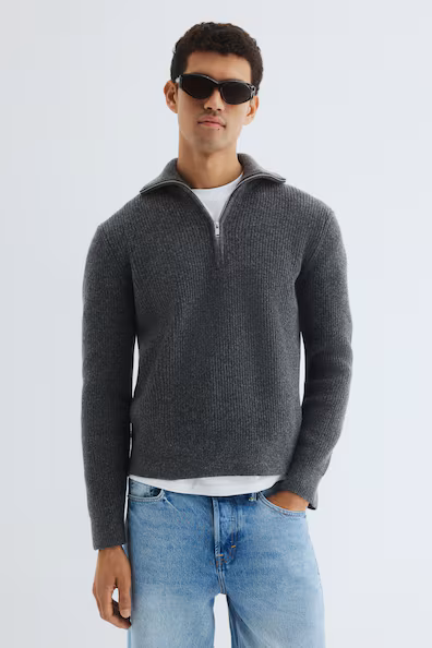Свитер с молнией REGULAR FIT- Заказать в России