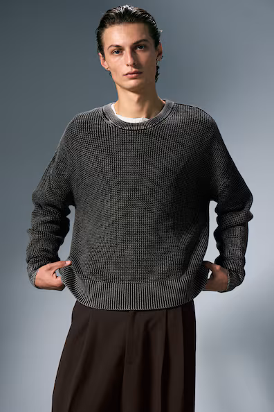 Распустившийся свитер BOX настиранного цвета- Заказать в России