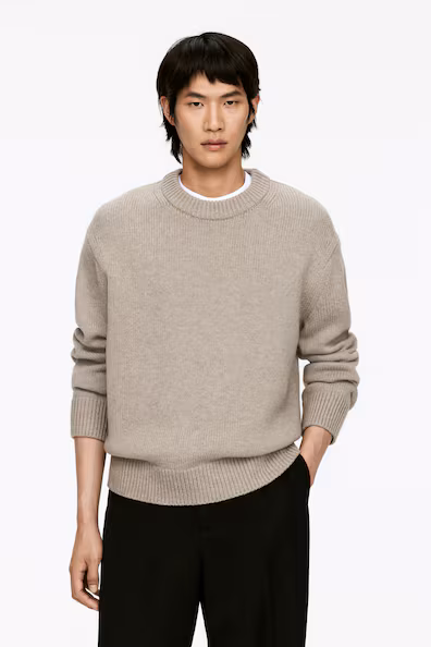 Теплый свитер из грубой вязаной шерсти- Заказать в России