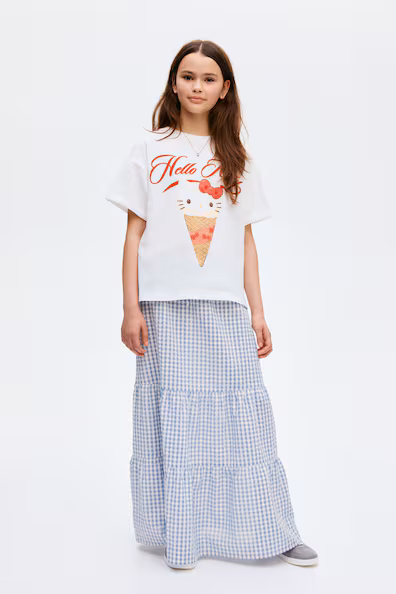 Юбка из хлопка с секциями в складку