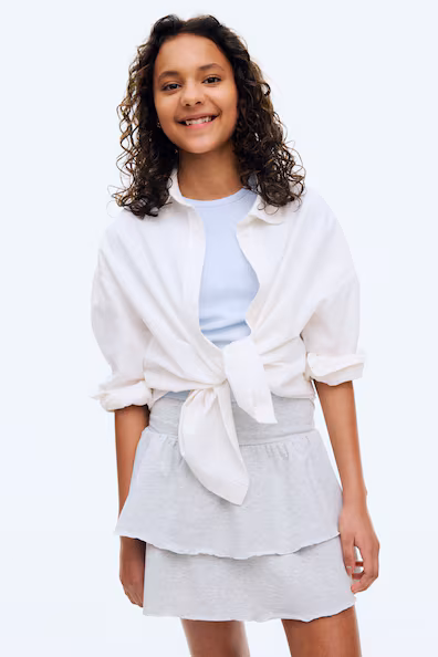 Юбка с многослойными складками и завышенной талией H&M- Заказать в России