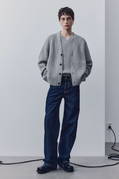 Пальто из шерстяной смеси вязаное- Заказать в России