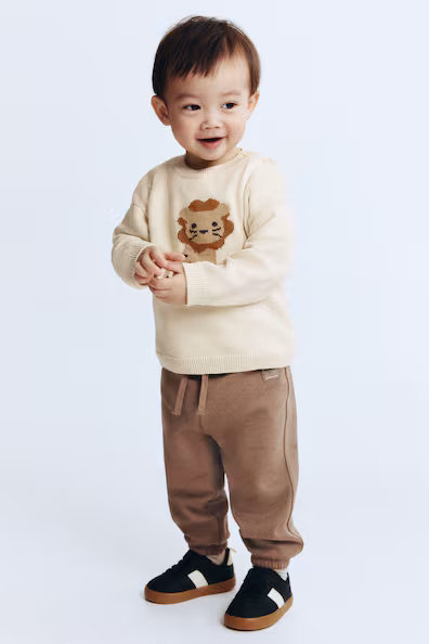 Свитер из хлопкового жаккардового трикотажа