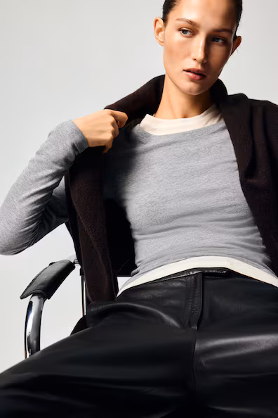 Облегающий свитер из хлопка- Заказать в России