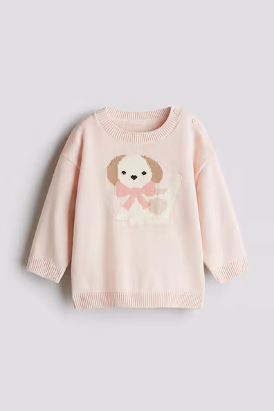 Свитер из жаккардовой вязаной ткани- Заказать в России