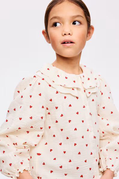 Блузка из хлопка с узором