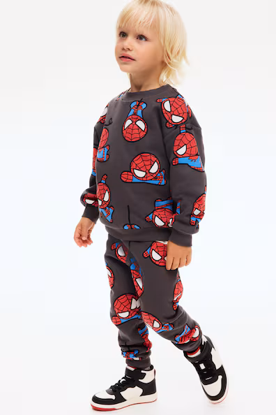 Комплект из 2 предметов из футболки с принтом из мольтона- Заказать в России