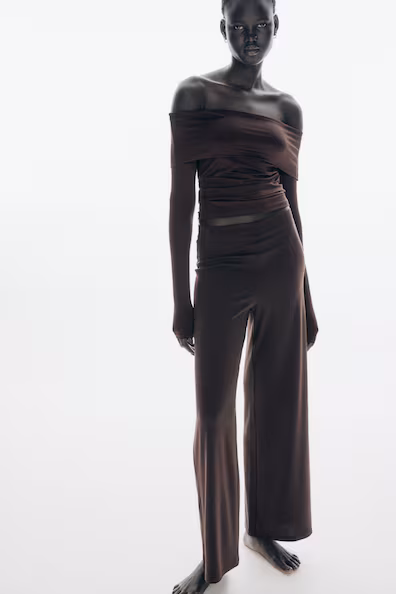 Широкие брюки из джерси- Заказать в России