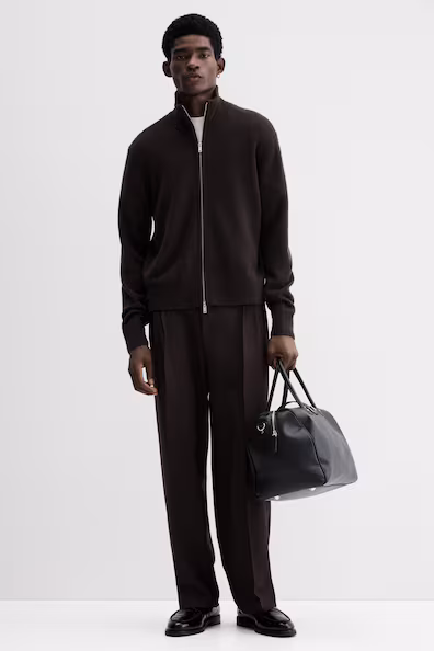 H&M Пальто из шерстяной ткани REGULAR FIT с молнией купить с доставкой.