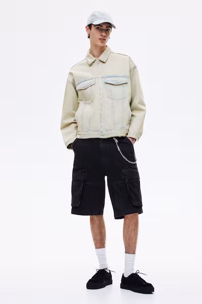 Джинсовая кофта в стиле рабочего LOOSE FIT- Заказать в России