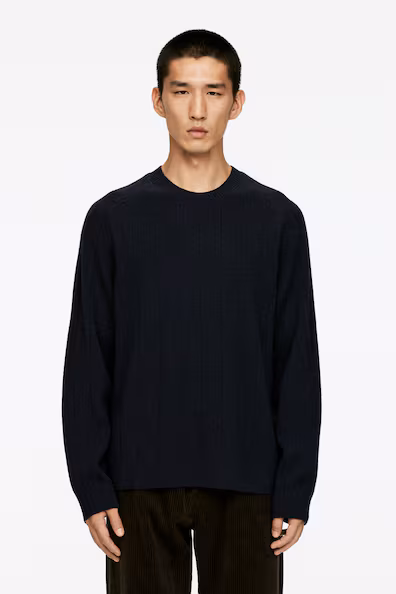 Свитер из шерсти ягненка с круглым вырезом- Заказать в России