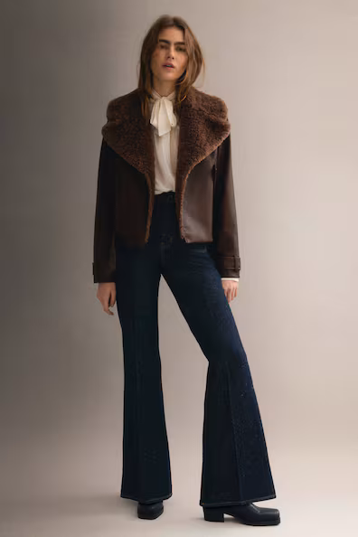 Куртка мотоциклиста с меховым воротником- Заказать в России