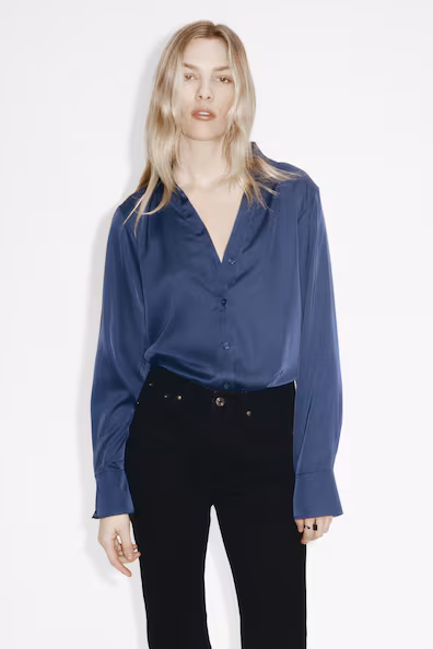 Топ с V-образным вырезом H&M