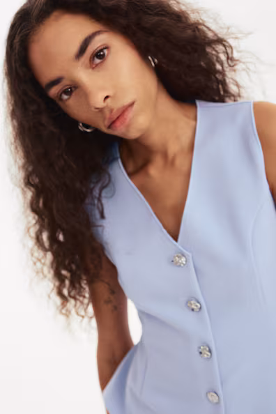 Облегающий жилет из джерси- Заказать в России