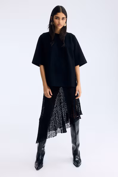 Асимметричная юбка из кружева- Заказать в России