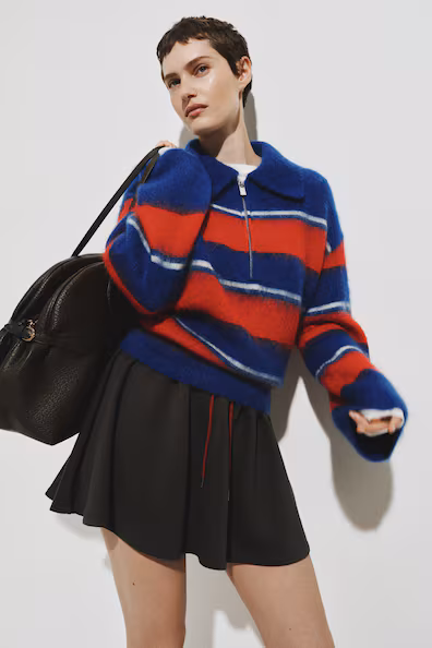 H&M Свитер из смеси мохера с молнией