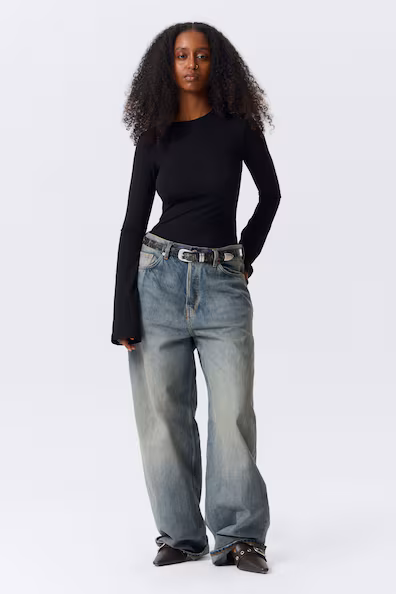 Хлопковый свитер с длинными рукавами- Заказать в России